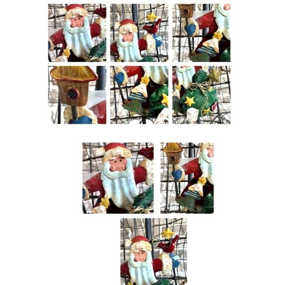 NWT VTG  Kurt Adler Santa Cardinal Birdhouse Christmas Tree Ornament Met… - Picture 10 of 12